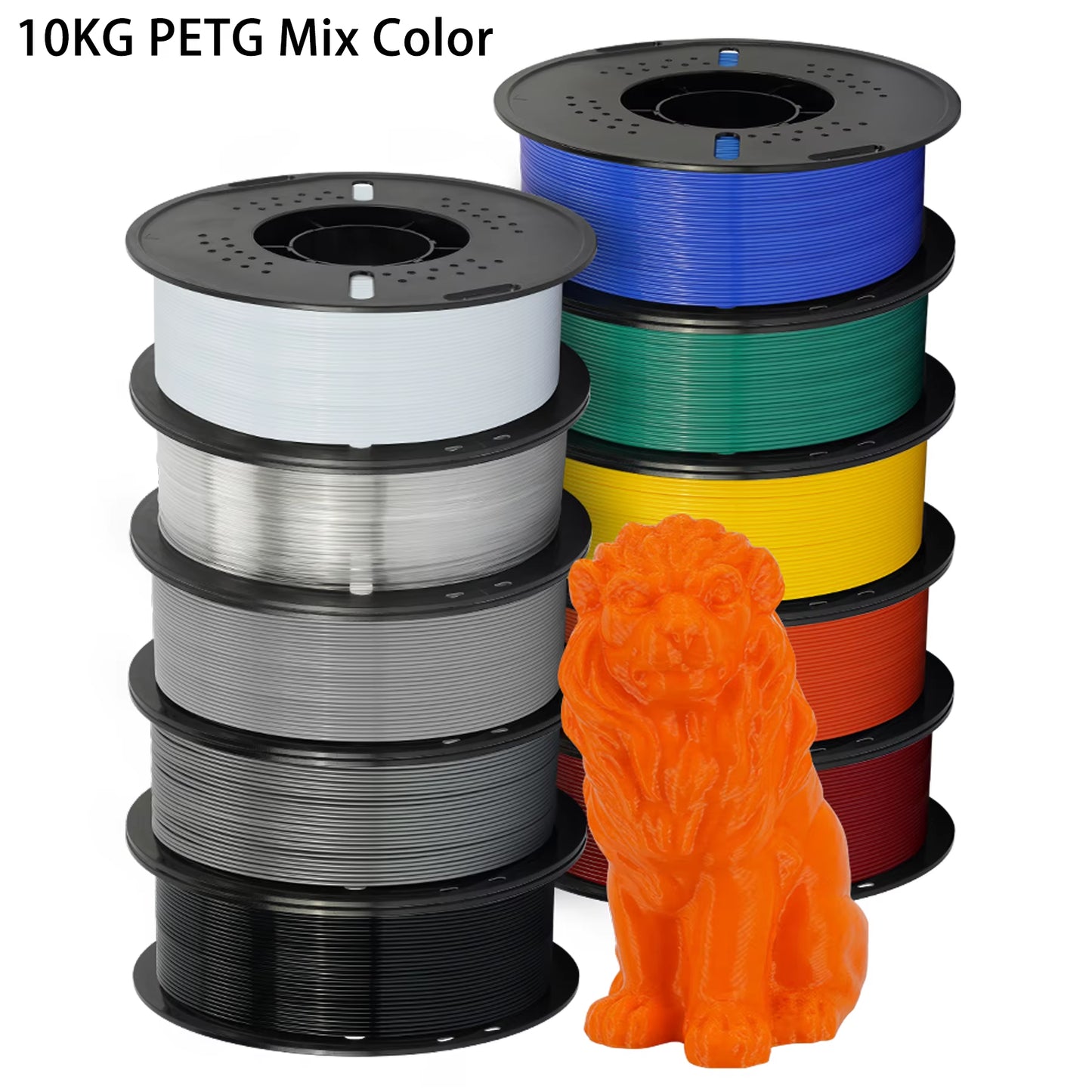2KG 5KG 10KG PLA PETG TPU Filament 1.75Mm Dimensional Accuracy+/-0.03Mm Multicolor 3D Printer Materials for FDM 3D Printer