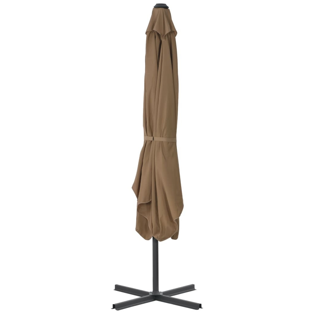 vidaXL Garden Parasol with Steel Pole 98.4x98.4 Taupe