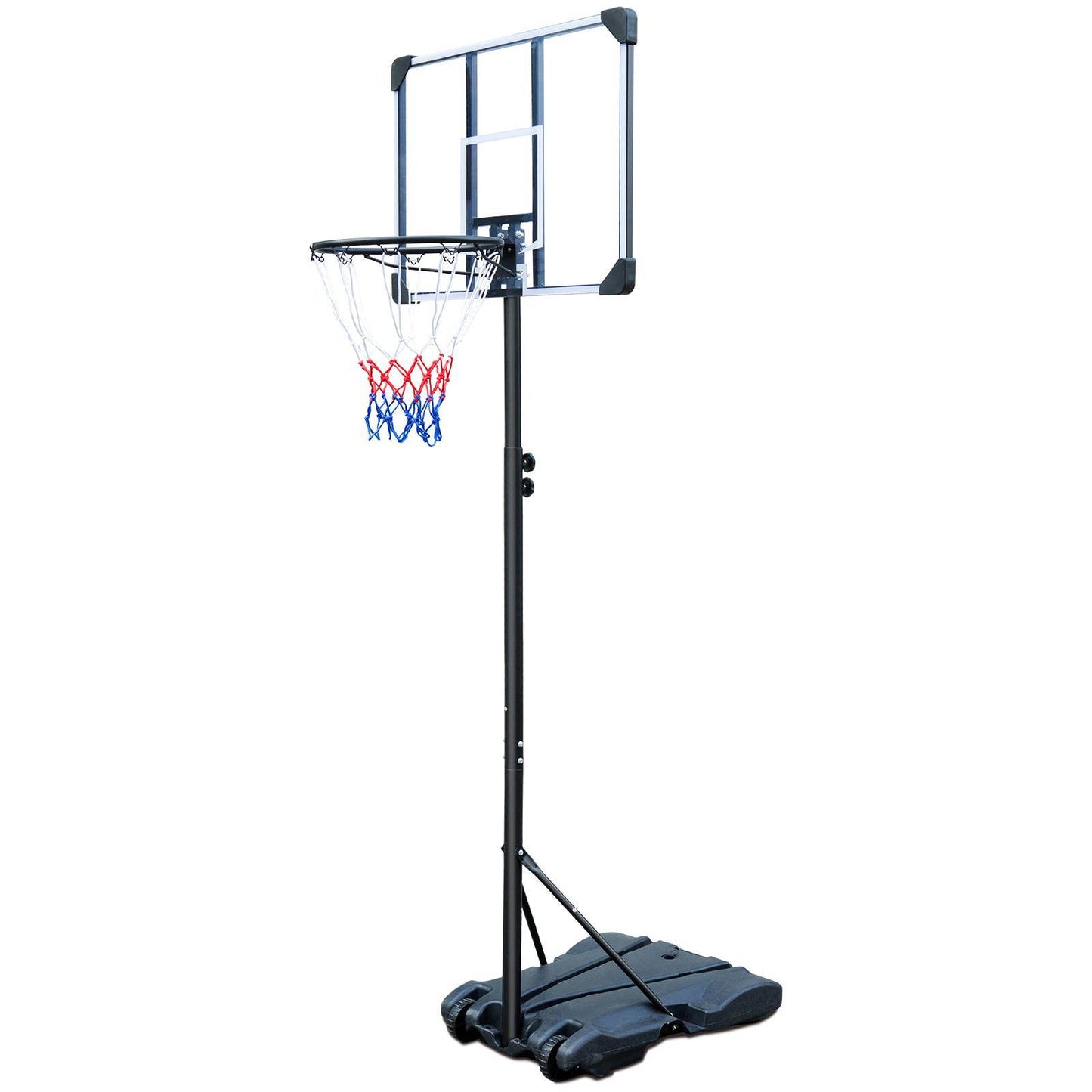 Portable Basketball Hoop Stand W Wheels 5.4ft 7ft For Indoor Outdoor Basketball