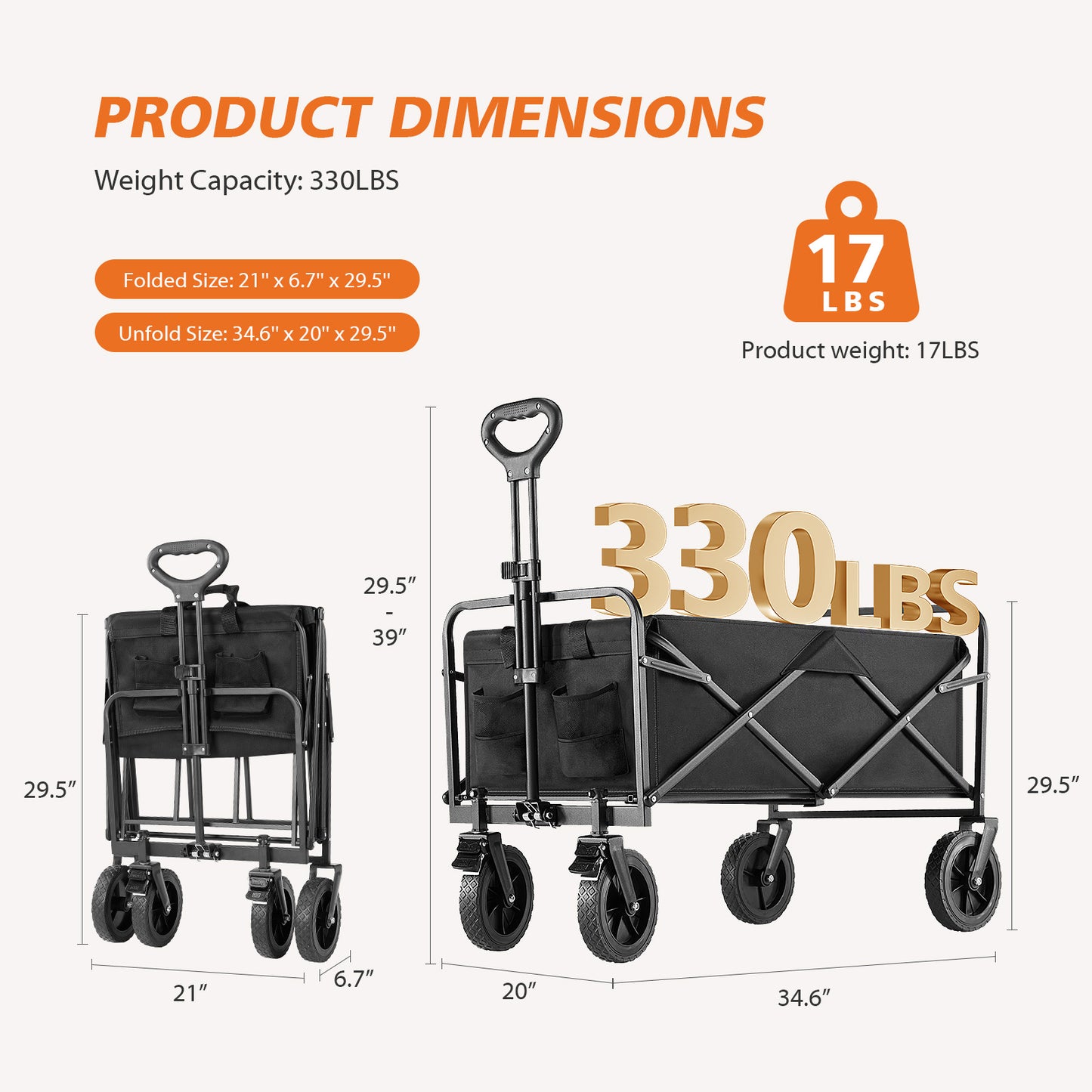 Foldable Carriage For Camping And Shopping