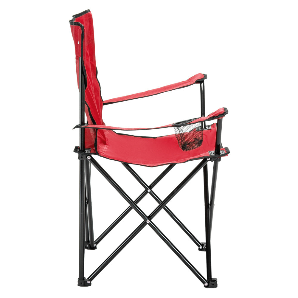 Camping Chair, Black Frame Red Oxford Cloth