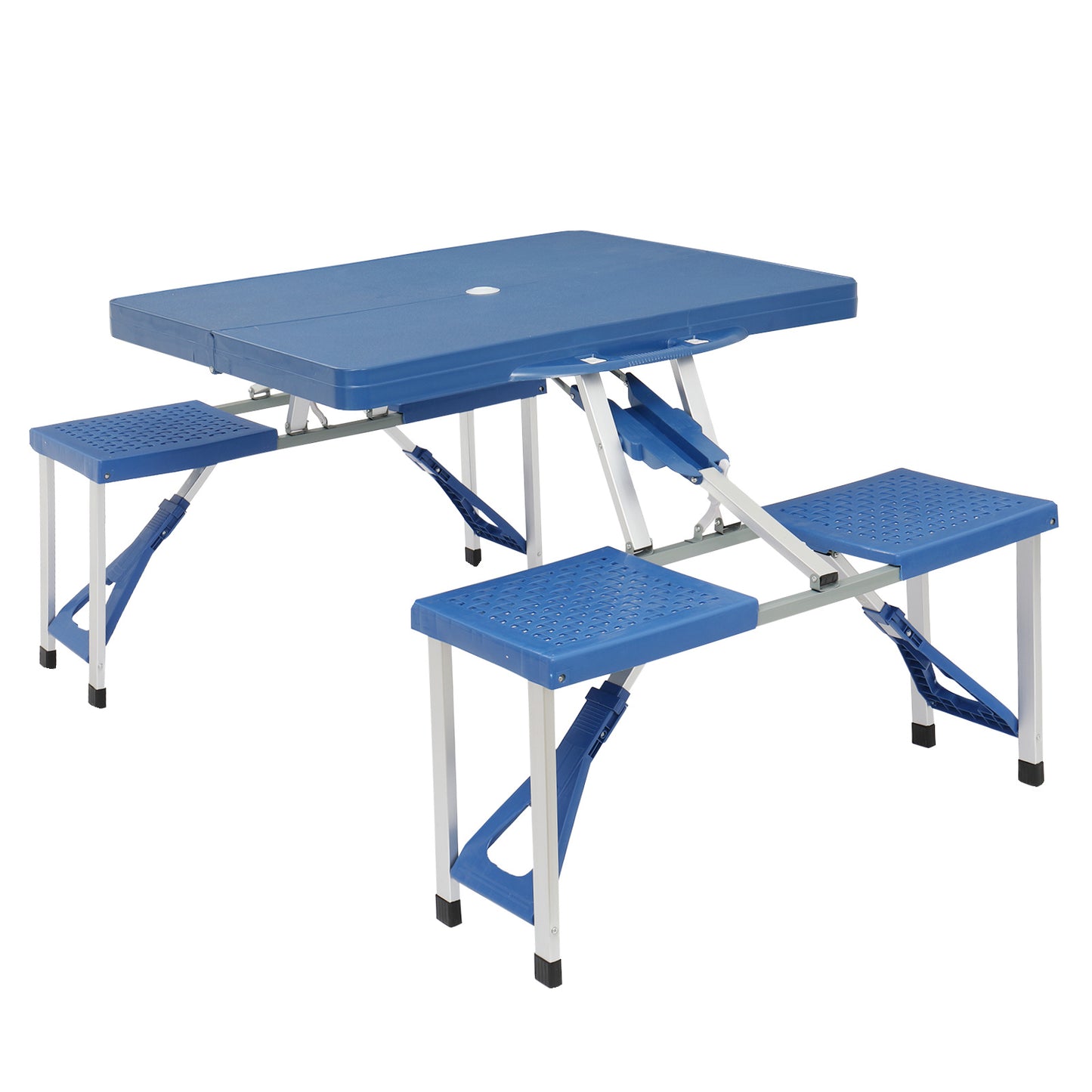 135.5x83x65.5cm Plastic Tables And Chairs 50kg Blue Camping Tables And Chairs