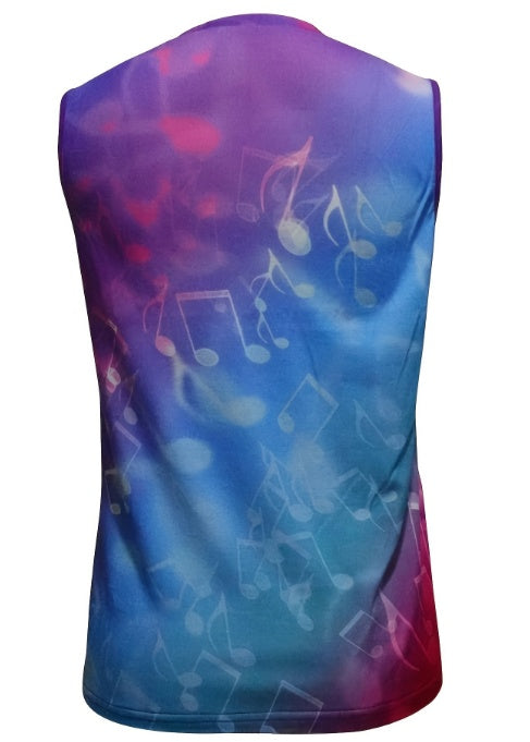 Ladies' V-neck Note Printed Fashionable Casual Camisole Vest