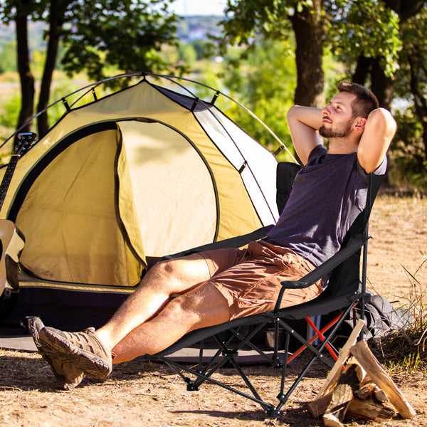 2pcs 82X102X88cm Black Camping Chair