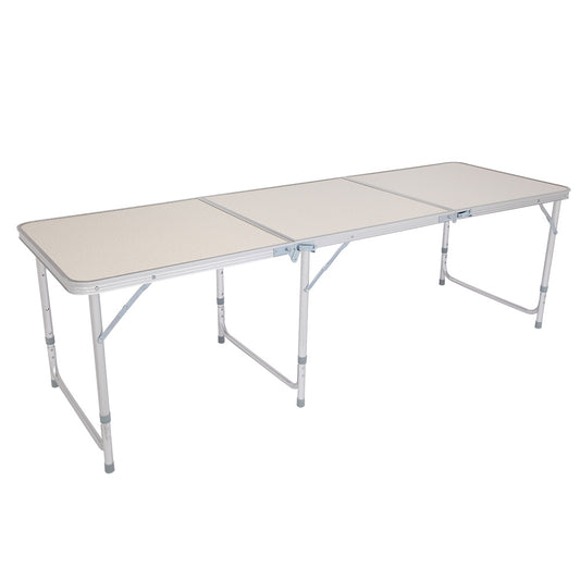 6ft Silver Outdoor Folding Table Aluminum Alloy Rectangular 50kg