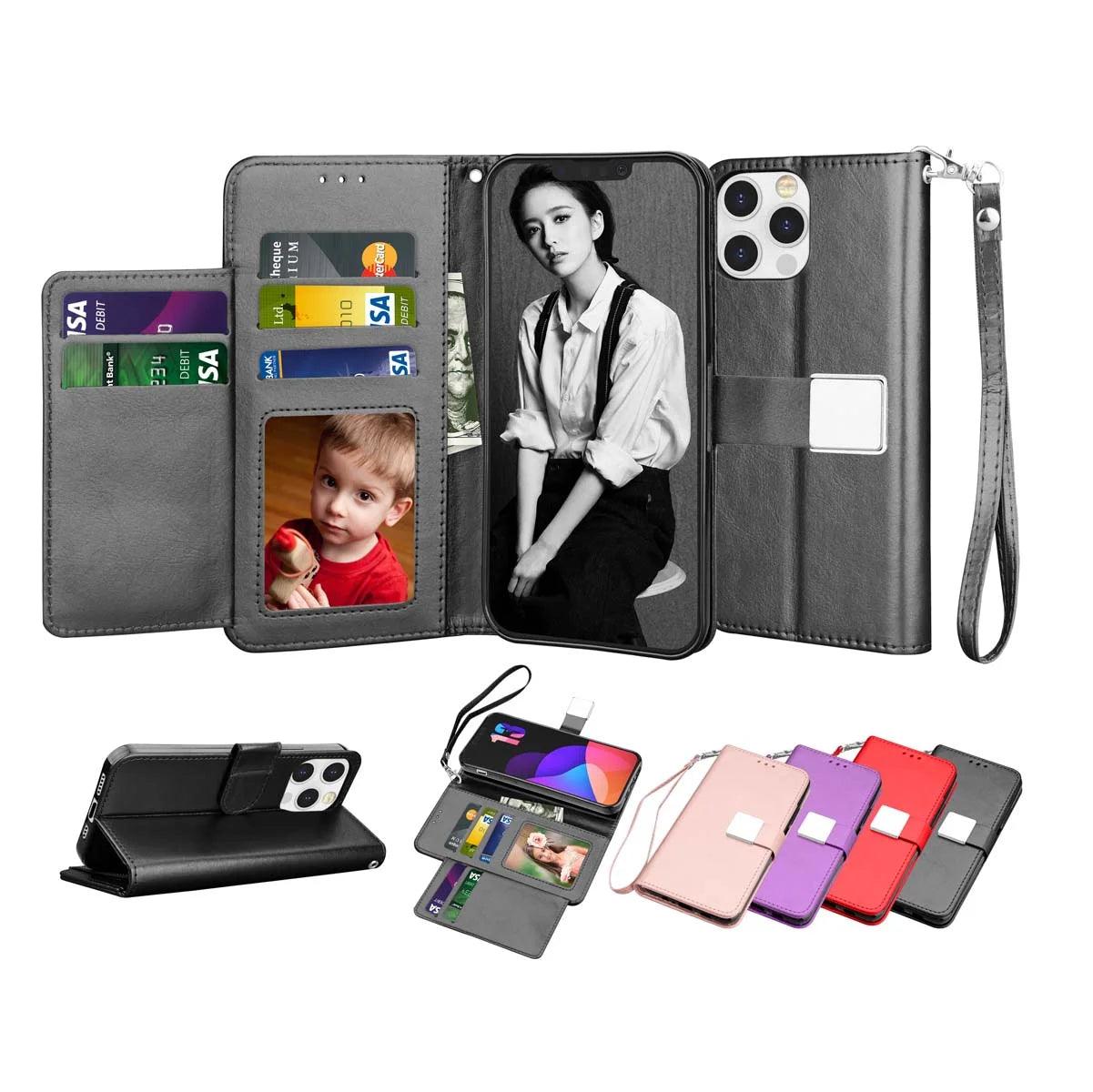 Iphone 13 Pro Case, Apple Iphone 13 Pro Wallet Case, Iphone 13 Pro PU Leather Case -Black