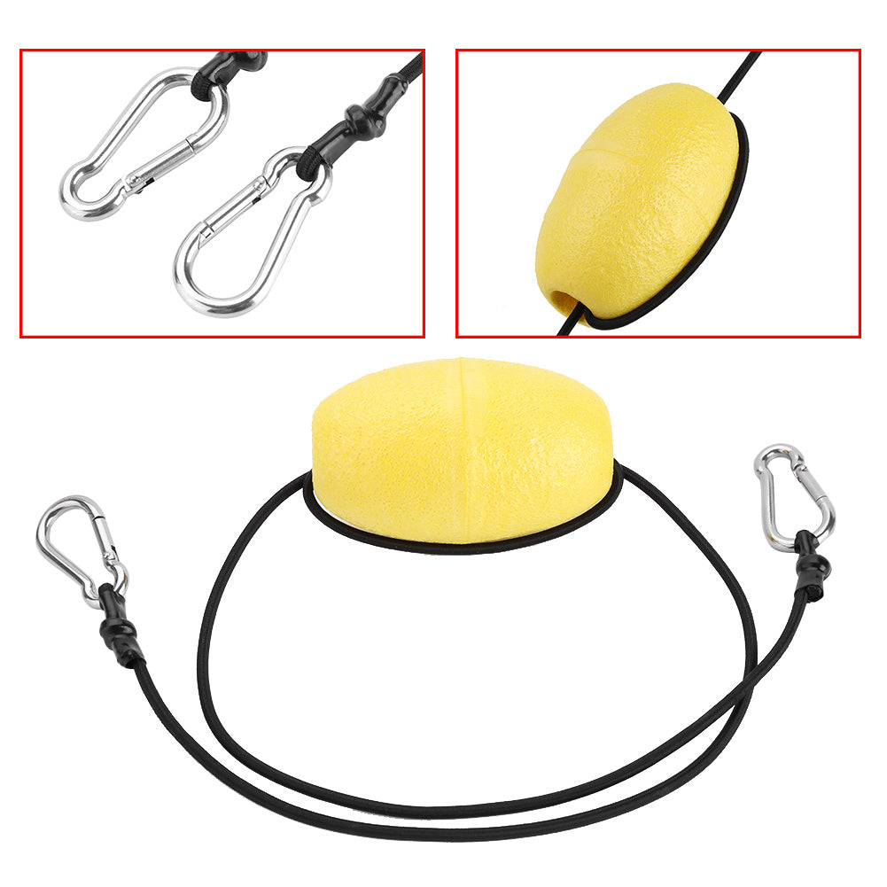 Kayak Drift Anchor Tow Nylon Rope With EVA Buoy Steel Clips Kayak Accessory