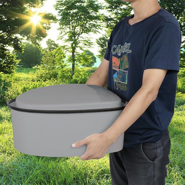 Portable Toilet With Anti Slip Pad, Gray