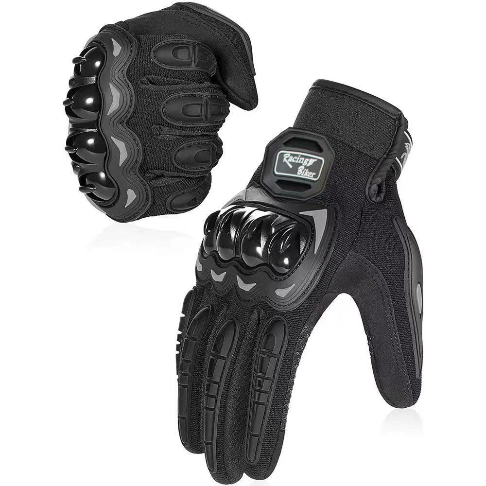 Men's Breathable Full Finger Motorcycle Gloves with Touch Screen Capability - Motocross Racing Gear