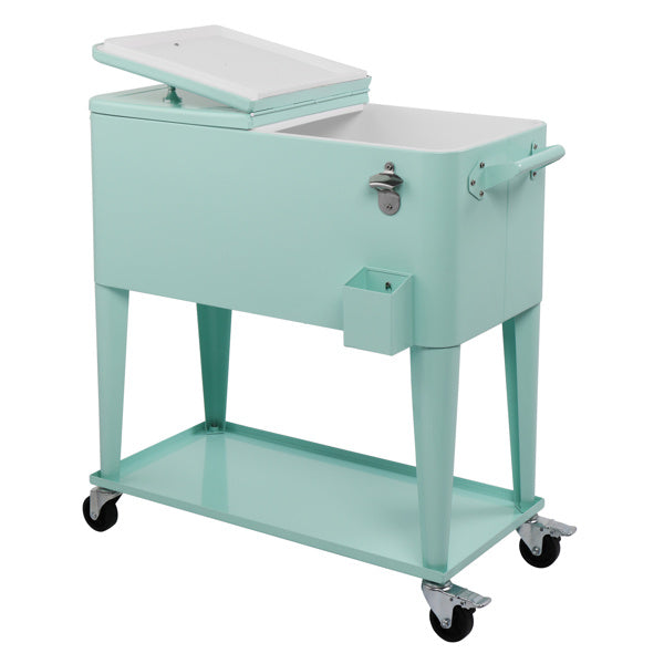 Mint Green Freezer Insulation Trolley 91x84.5x38.5cm Rectangular Plastic Box Freeze Insulation