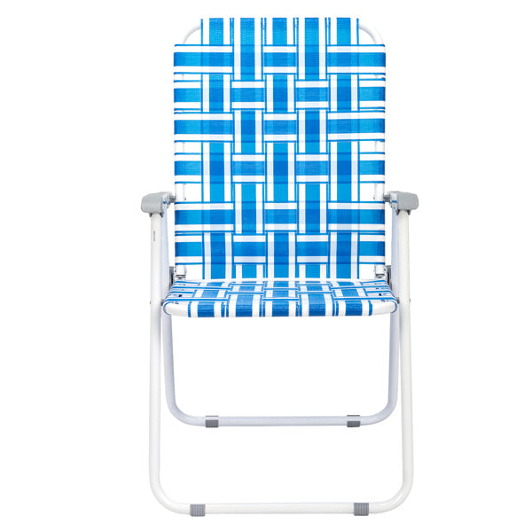 2pcs Blue And White Striped Beach Chairs