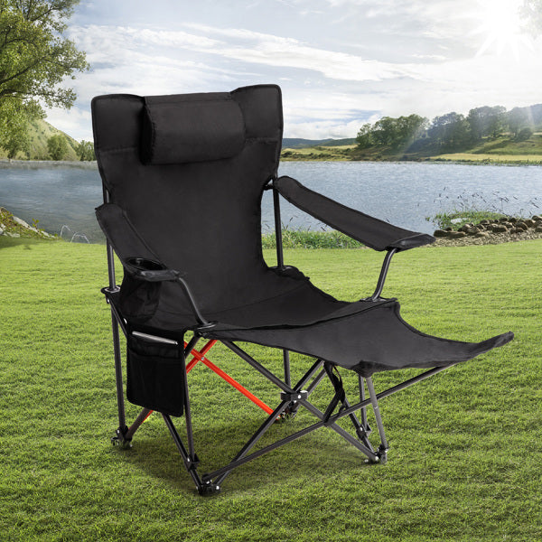 2pcs 82X102X88cm Black Camping Chair