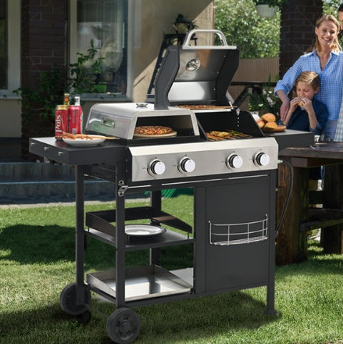 Multi-purpose Burner, Gas Grill And Grill Combination