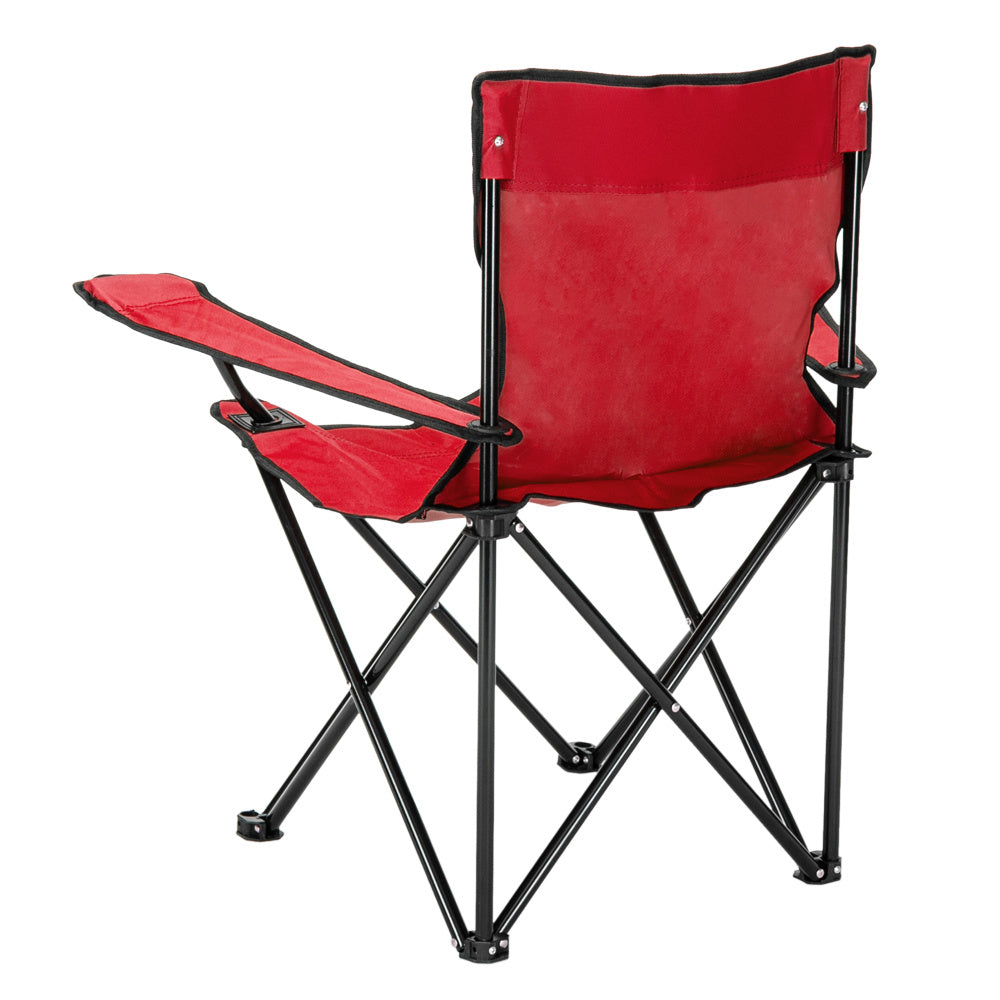 Camping Chair, Black Frame Red Oxford Cloth