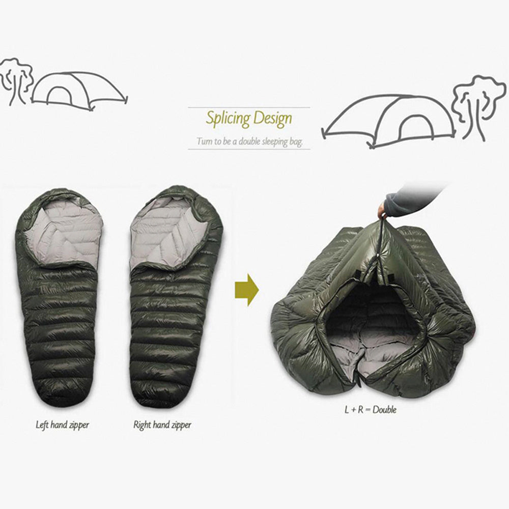 Kamperbox Cold Temperature Winter Sleeping Bag Down Sleeping Bag Winter Camping Sleeping Bag