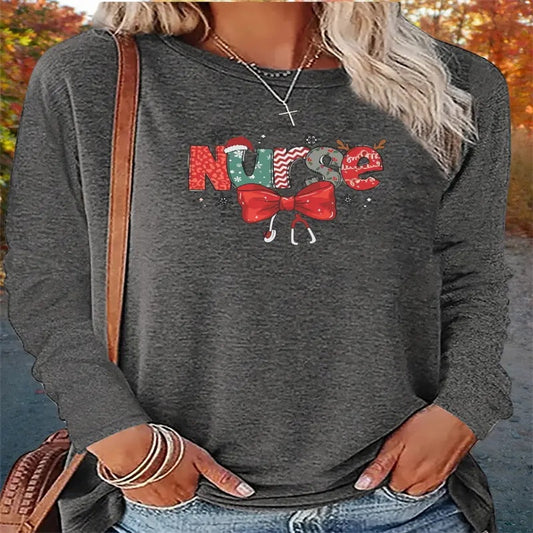 Women's Printed Hoodless Sweatshirt