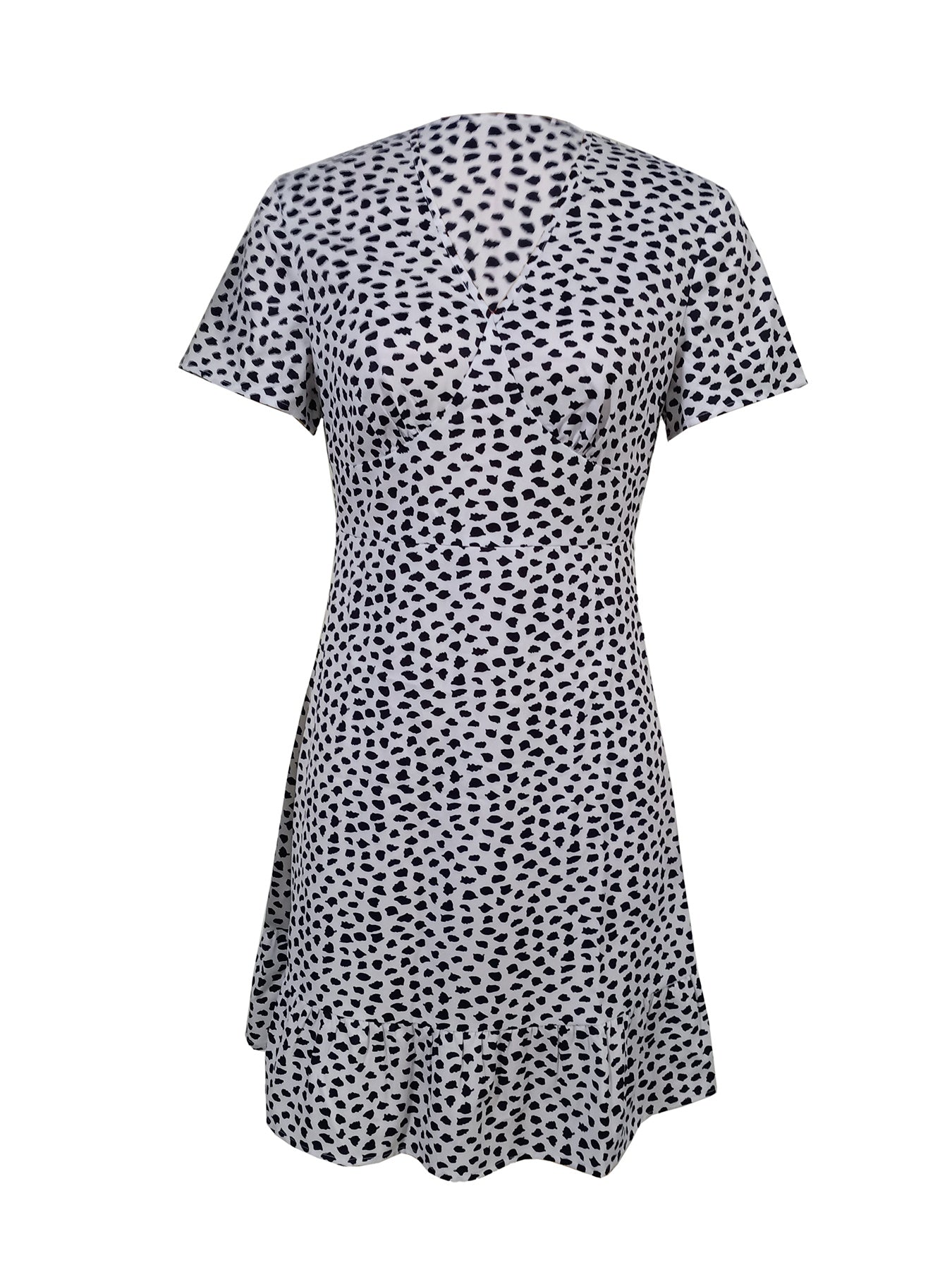 Ladies' V-neck Printed Fashionable A-list Dress