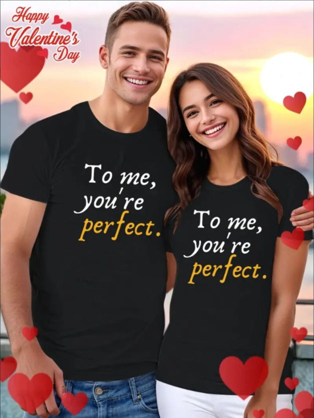 Love Valentine'S Day T-Shirt, Couple T-Shirt, Couple Christmas, Fashion Casual T-Shirt, Short-Sleeved T-Shirt