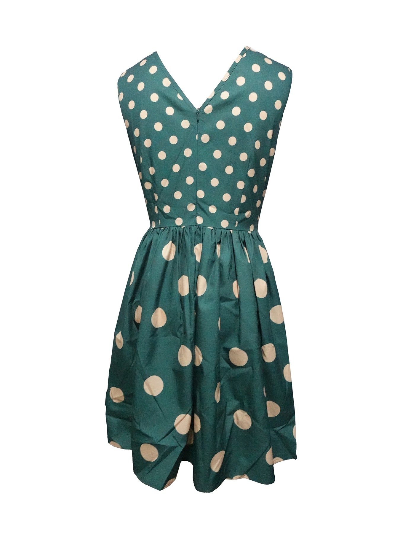 Ladies' V-neck Polka Dot Printed Fashionable Dress