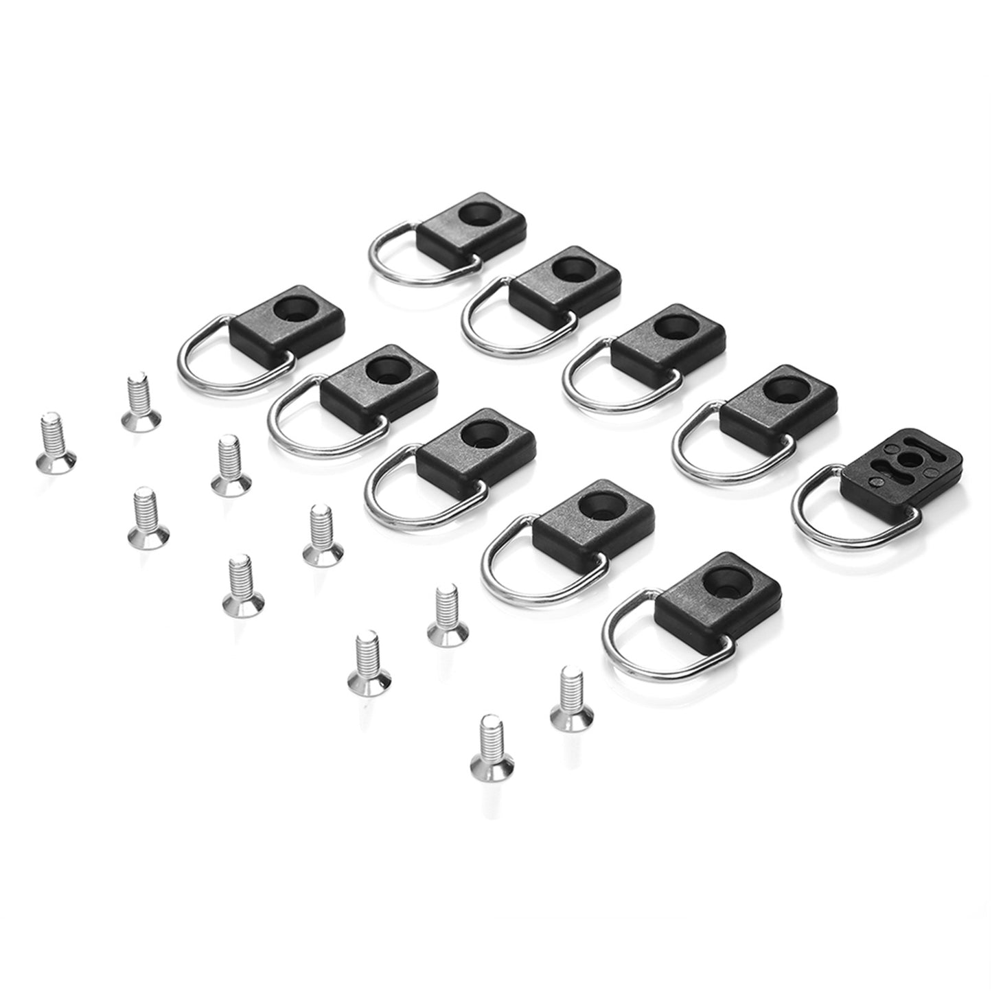 10pcs Black Canoe Kayak Fishing Rigging D Ring With M6 Screws For Bungee Kit Accessory