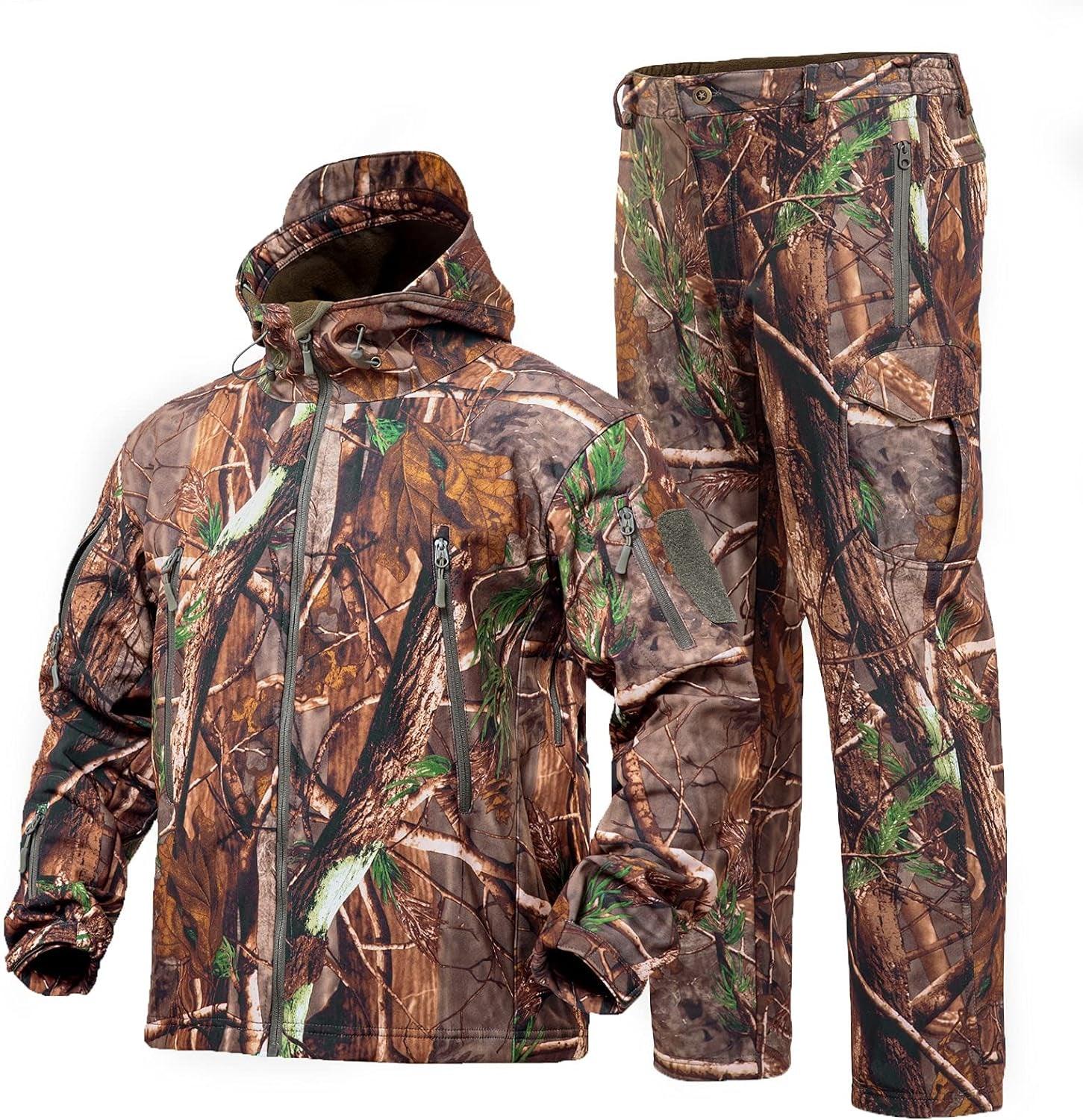 Quiet Hunting Clothes Suit Clothing Gear Camouflage Hoodie Jacket Pants