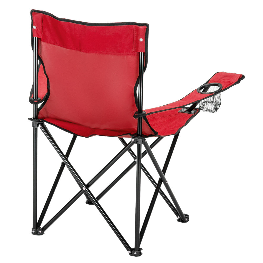 Camping Chair, Black Frame Red Oxford Cloth