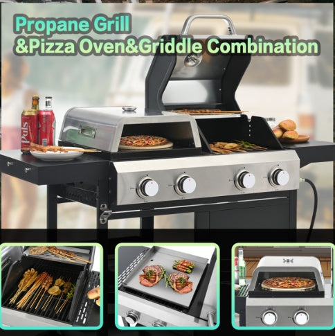 Multi-purpose Burner, Gas Grill And Grill Combination