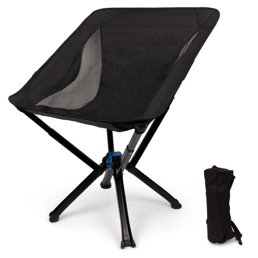 Camping Chair Beach Chairs Heavy Duty Folding Camping Chair Large-Size for Adult Black