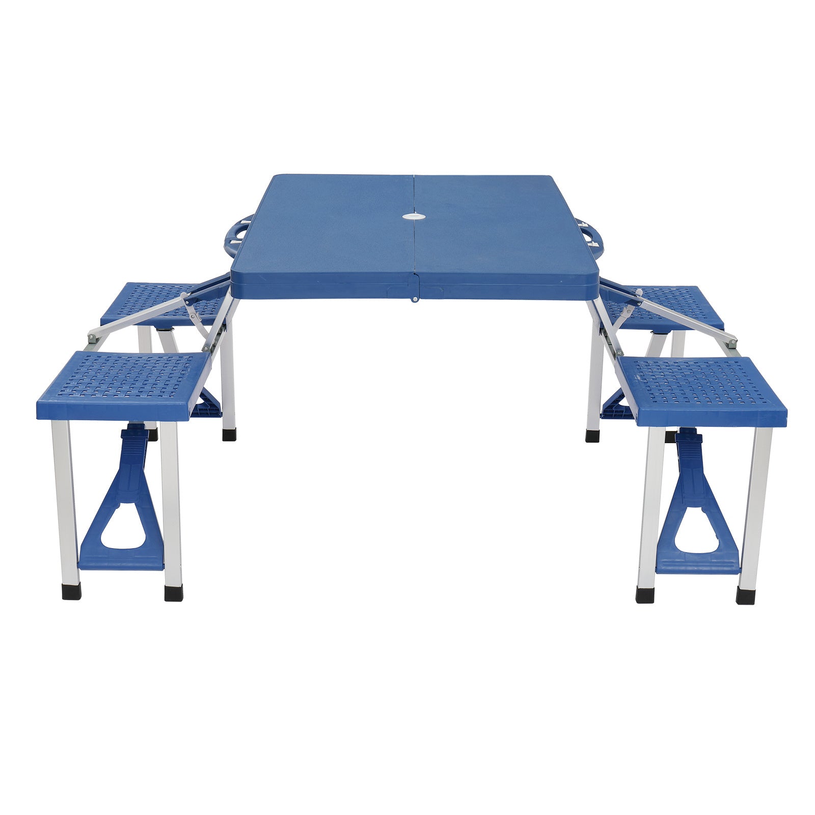 135.5x83x65.5cm Plastic Tables And Chairs 50kg Blue Camping Tables And Chairs