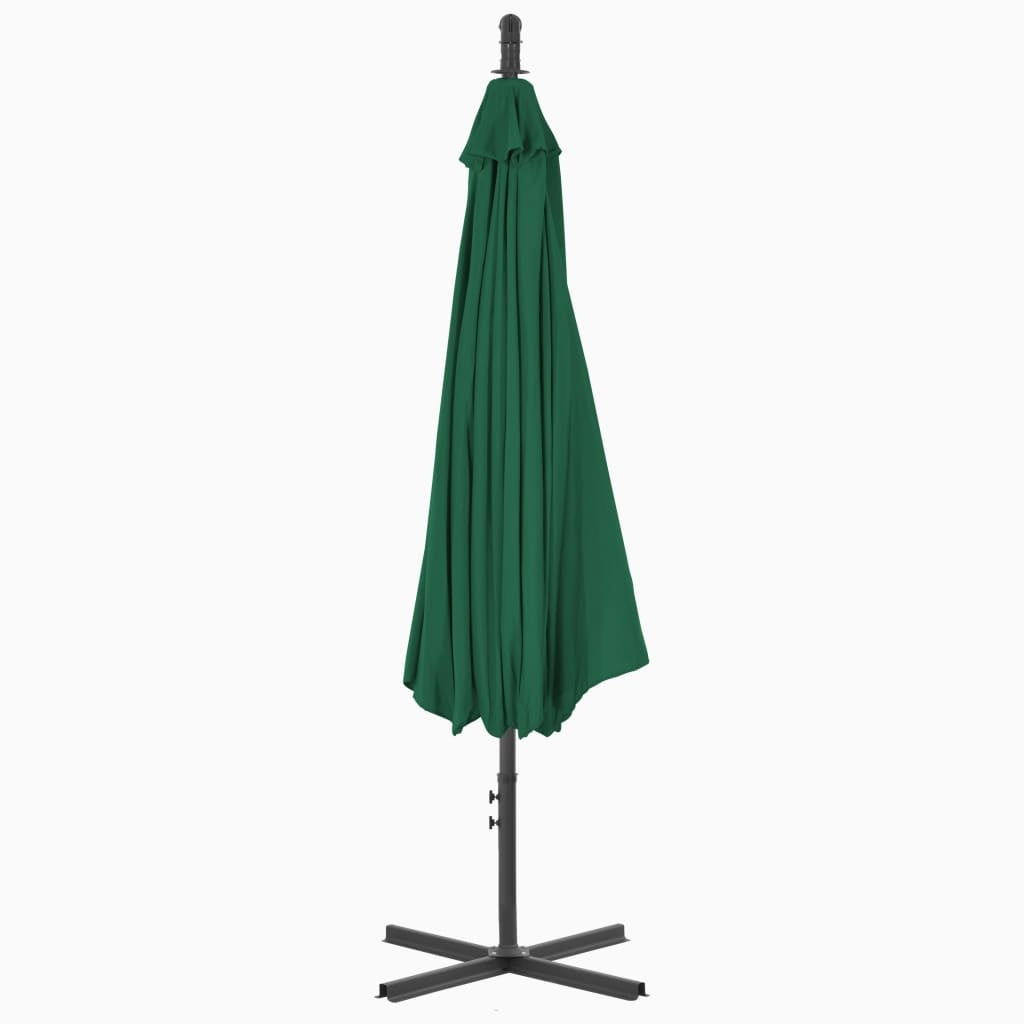 vidaXL Cantilever Garden Parasol with Steel Pole 118.1 Green