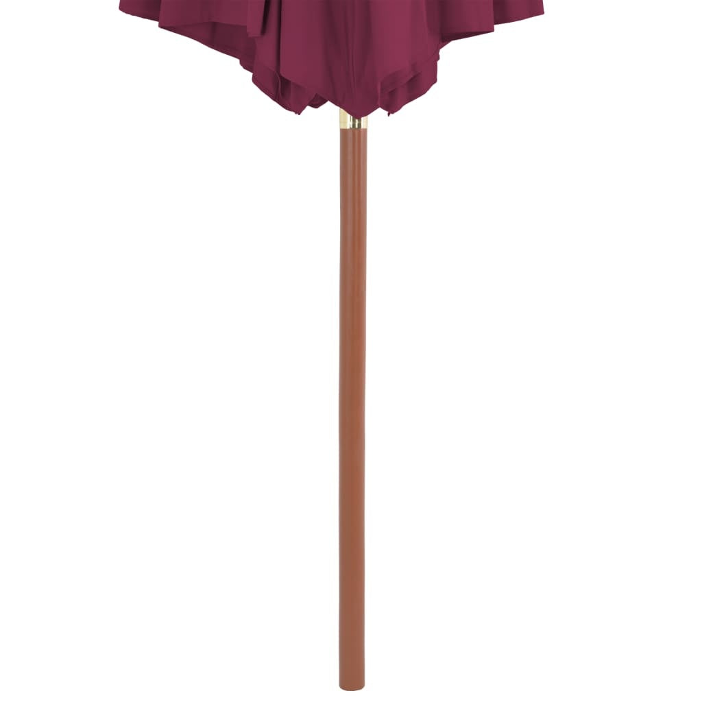 vidaXL Garden Parasol with Wooden Pole 118.2 Bordeaux Red