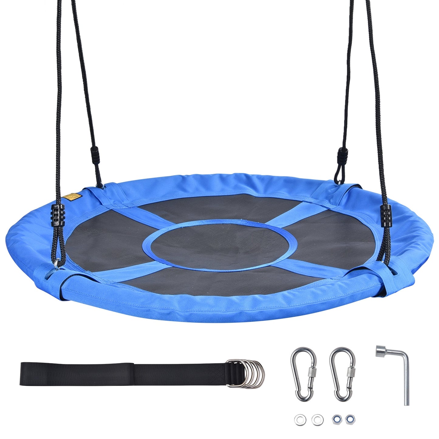 700LBS Weight Capacity 40in Swing for Kids Outdoor Large Round Tire Swings for Trees and Swingset Strong Heavy Duty for Outside Playground Blue