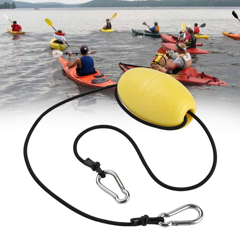 Kayak Drift Anchor Tow Nylon Rope With EVA Buoy Steel Clips Kayak Accessory