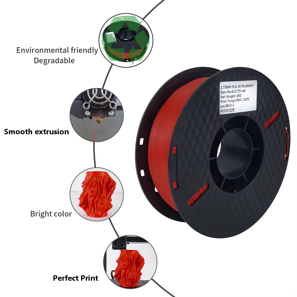 2KG 5KG 10KG PLA PETG TPU Filament 1.75Mm Dimensional Accuracy+/-0.03Mm Multicolor 3D Printer Materials for FDM 3D Printer