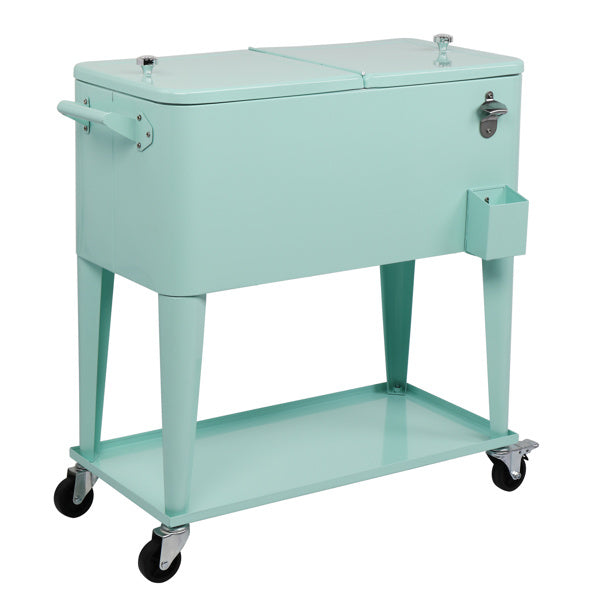 Mint Green Freezer Insulation Trolley 91x84.5x38.5cm Rectangular Plastic Box Freeze Insulation