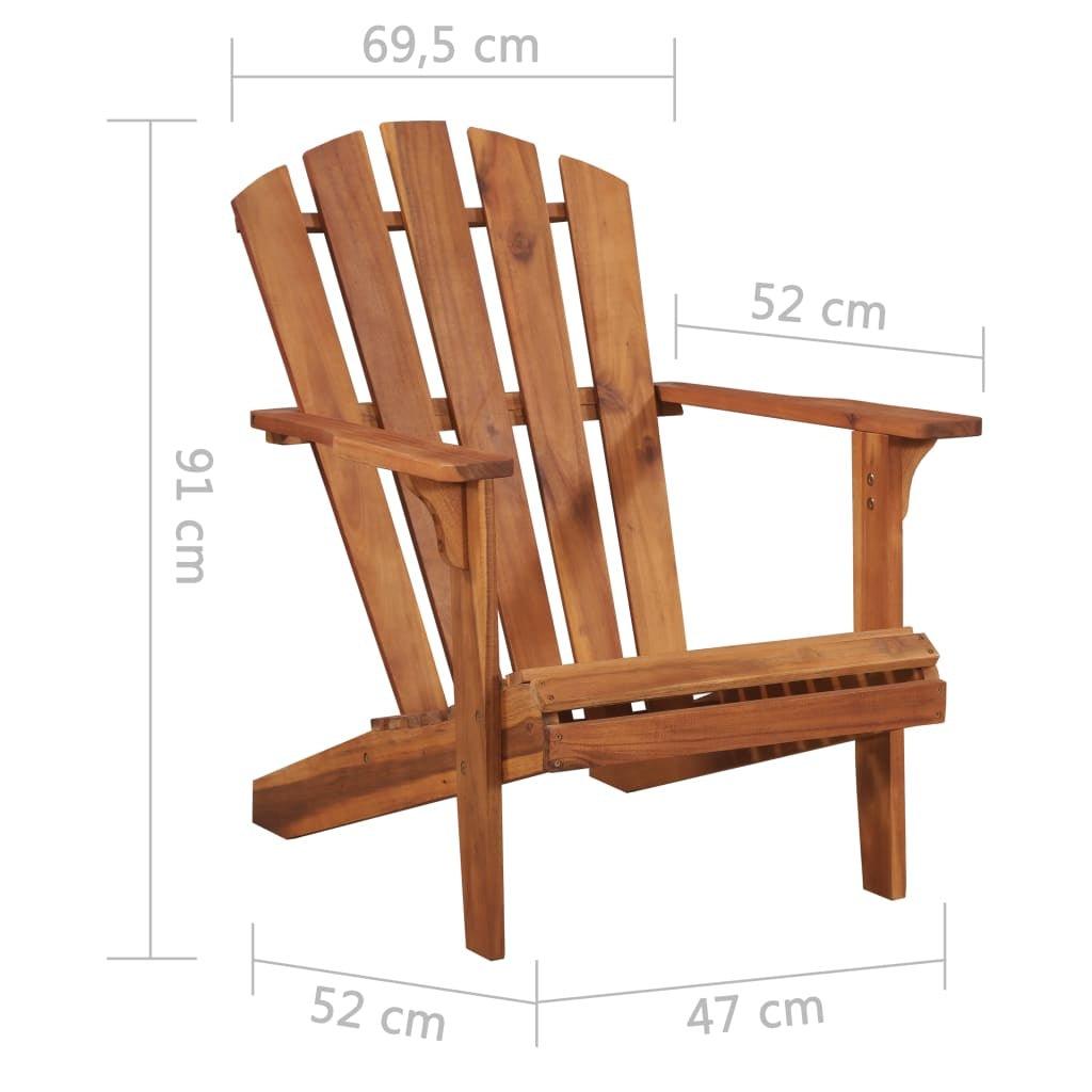 vidaXL Patio Adirondack Chair Solid Acacia Wood