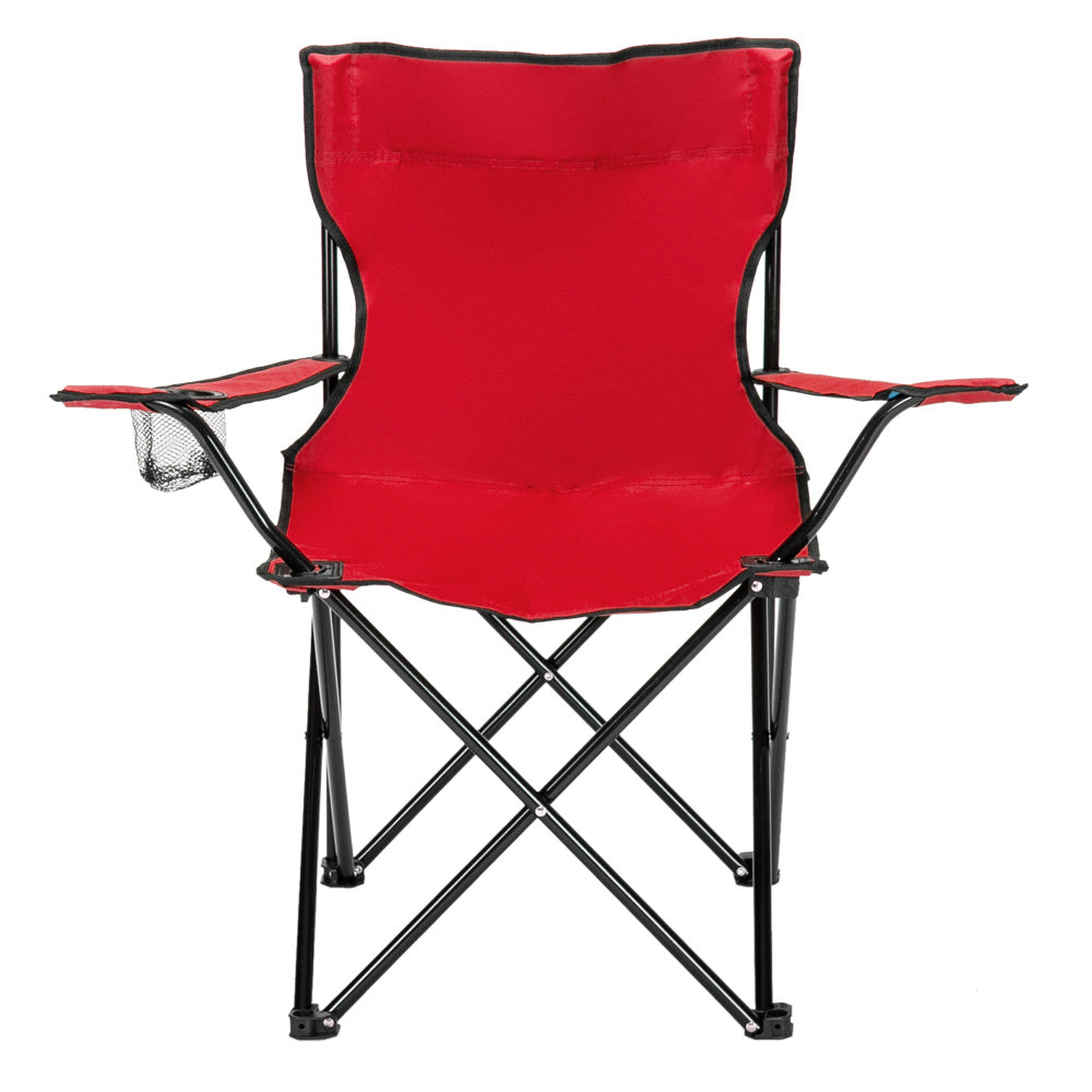 Camping Chair, Black Frame Red Oxford Cloth