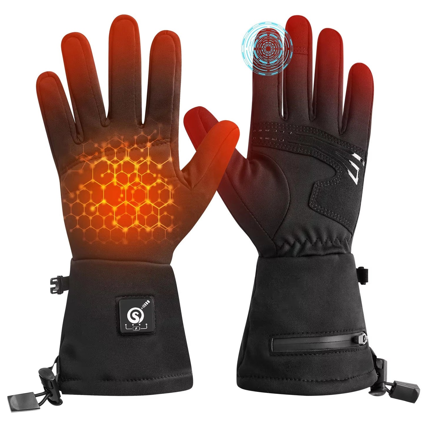 Winter Motorcycle Fashionable USB Heating Snowboarding Gloves Waterproof Windproof Touch-Screen Features Skiing