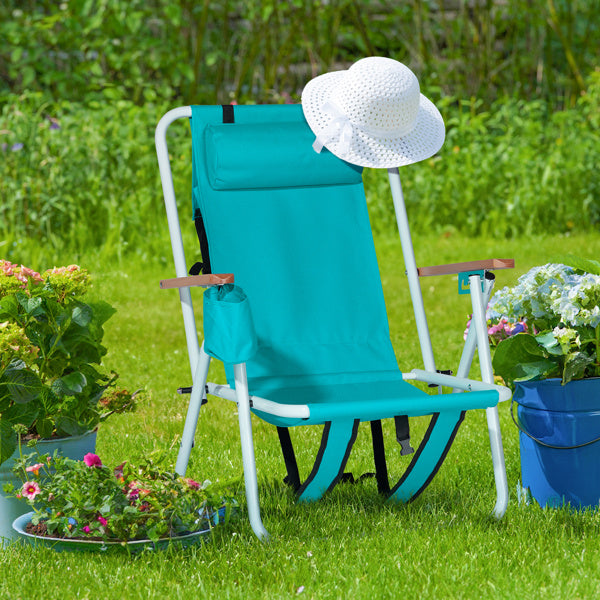 2pcs 23X21.7X31.5in Mint Green Beach Chair