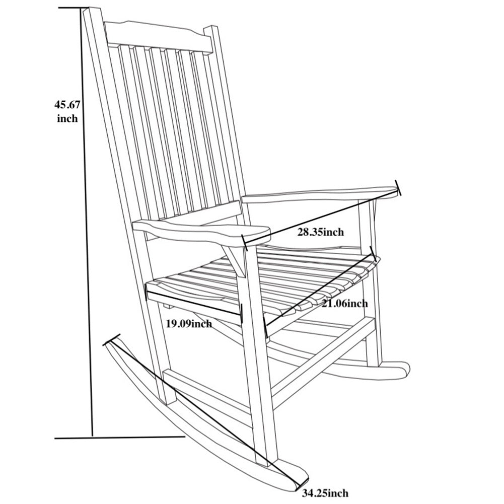 Porch Garden Rocking Chairs White