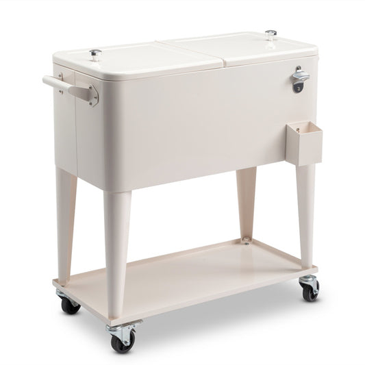 80QT Milk White Refrigerated And Insulated Trolley